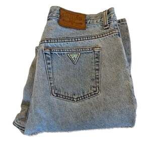 Vintage Guess Jeans Made in USA Light Wash Straight Leg Denim 38x32